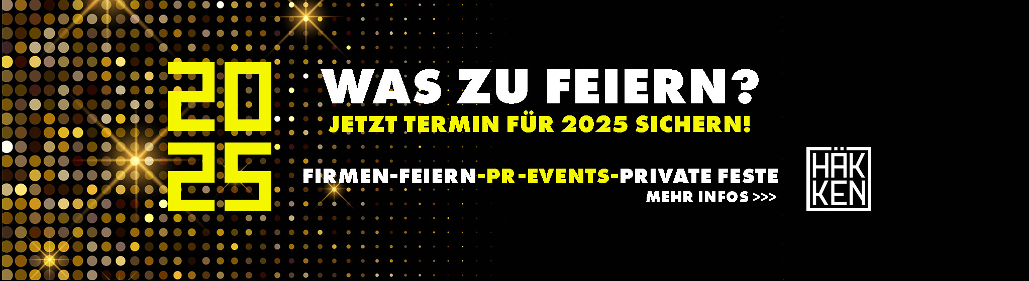 Banner mit Text: Termine sichern für 2025